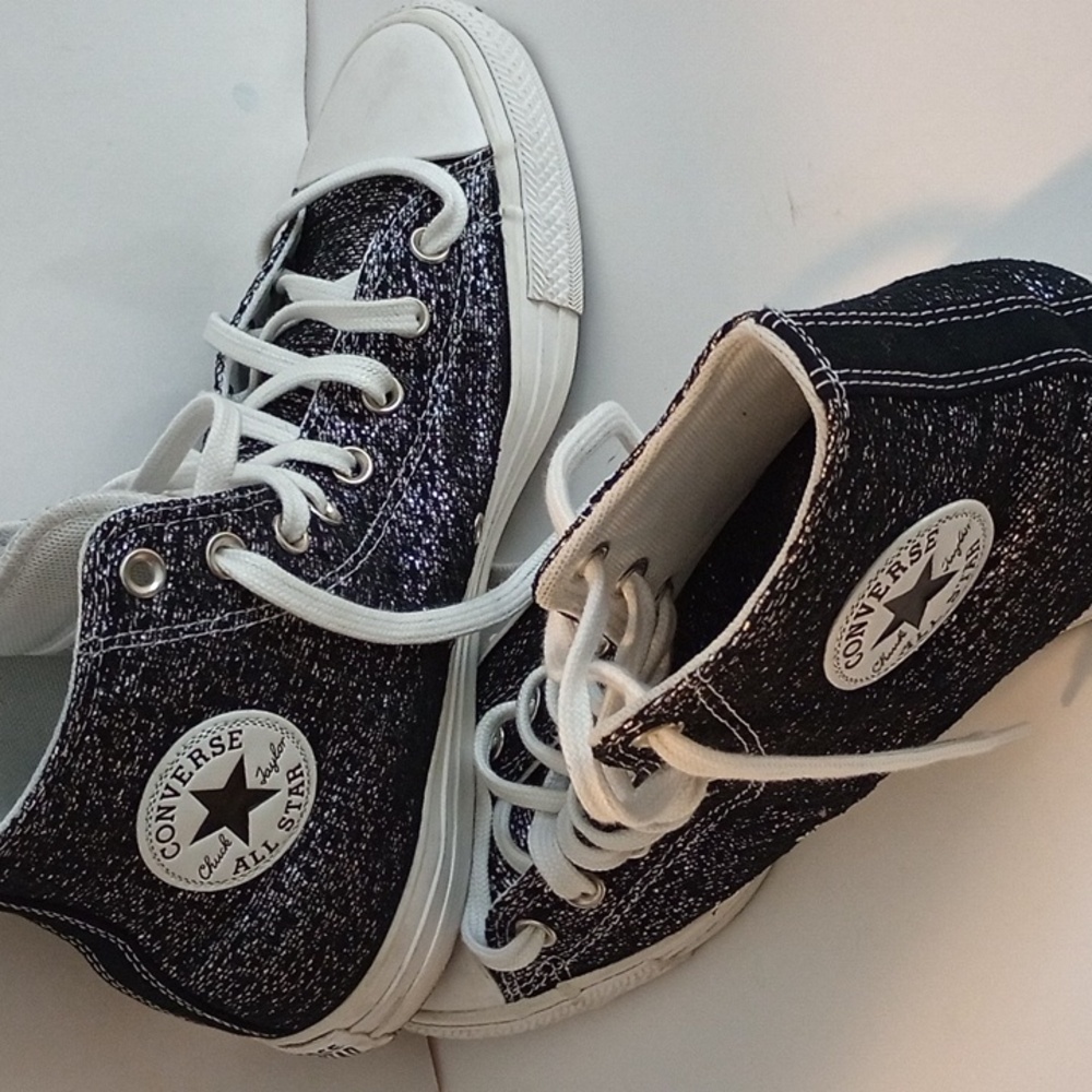 Converse Chuck Taylor High Top Sneaker in metallic Silver - Picture 5 of 8